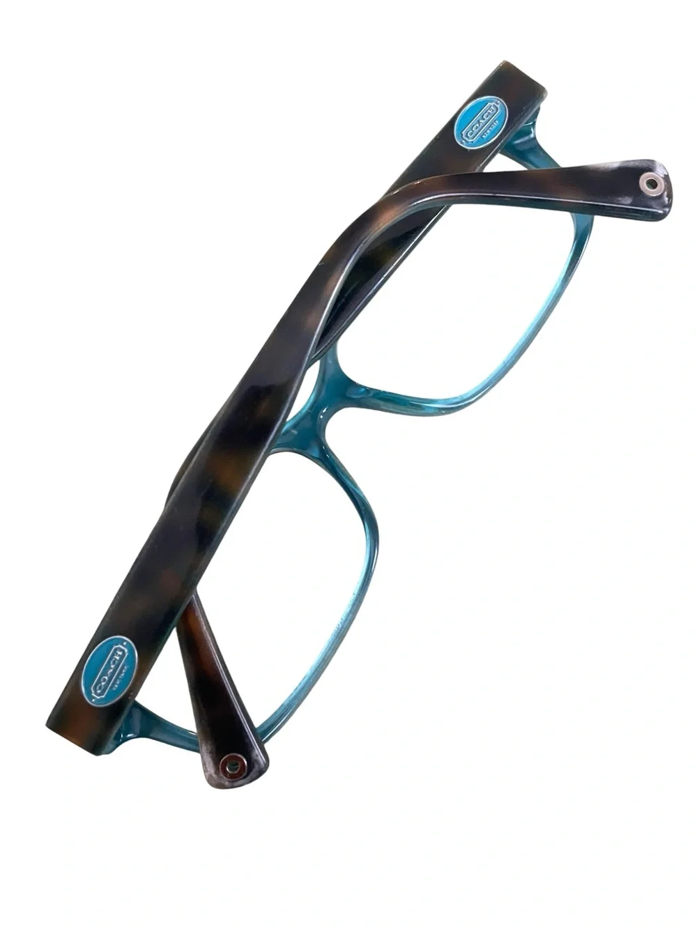 Coach HC 6040 Brooklyn Women's Dark Tortoise & Teal Eyewear Frames & Case